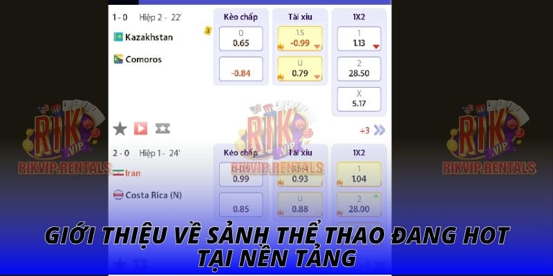 Giới thiệu về sảnh thể thao đang hot tại nền tảng