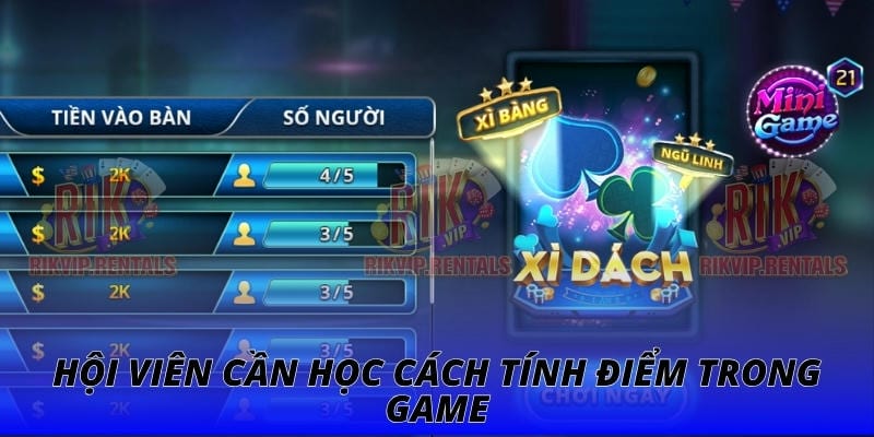 Hội viên cần học cách tính điểm trong game 