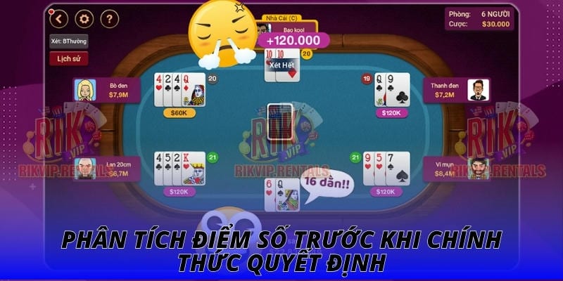 Phân tích điểm số trước khi chính thức quyết định