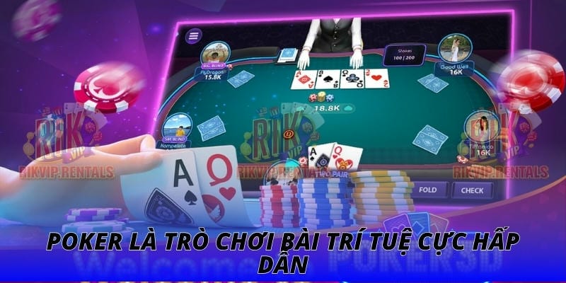 Poker là trò chơi bài trí tuệ cực hấp dẫn