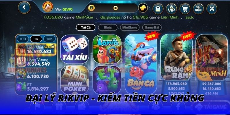 Đại Lý RIKVIP | Kiếm Tiền Cực Khủng, Hoa Hồng Cực Cao